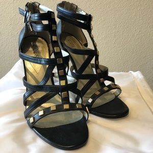 size 10 Black Strappy 6 inch heels